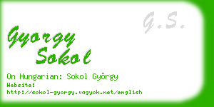 gyorgy sokol business card